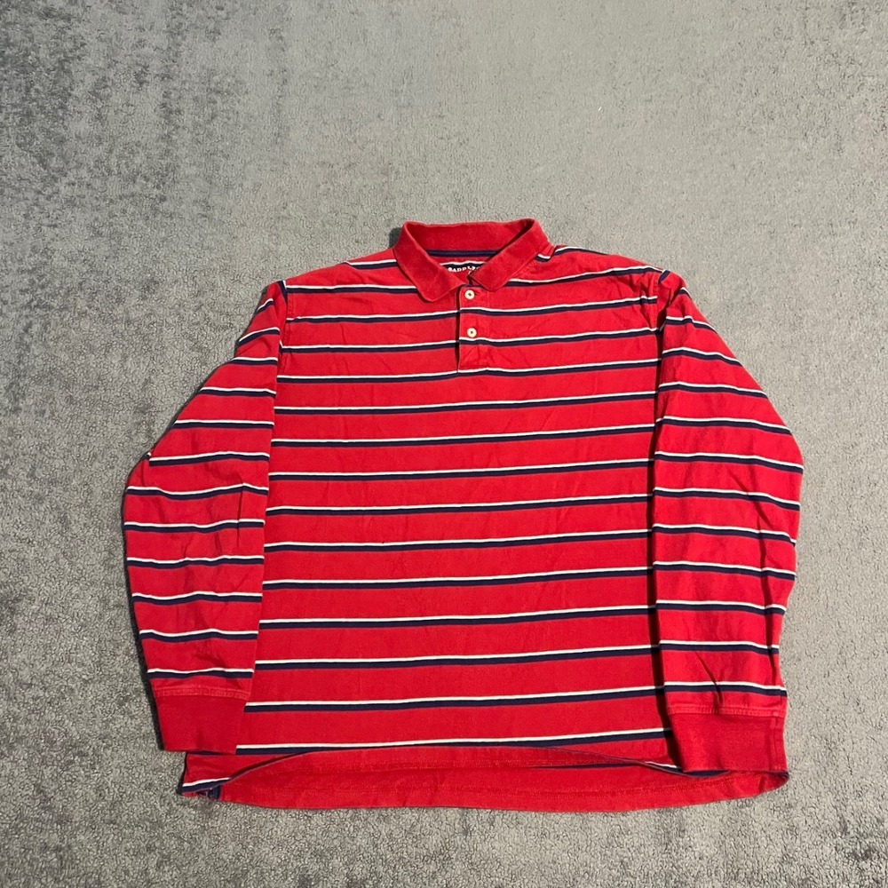 *RARE* Vintage Saddlebred rugby polo long sleeve Striped minimalist norm core
